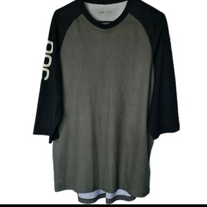 POC MTB Pure Jersey Men's XL Green 3/4 Sleeve Cycling Mountain Bike Mesh Shirt